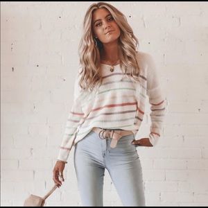✨Lowest Price✨Rainbow Striped Sweater!